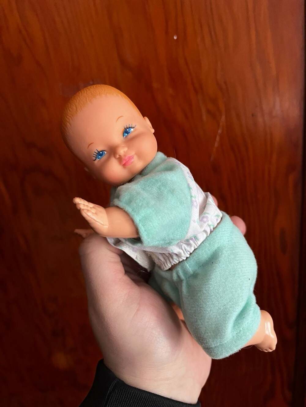 Vintage 1988 Galoob Bouncin' Babies 6" Crawling Baby Doll